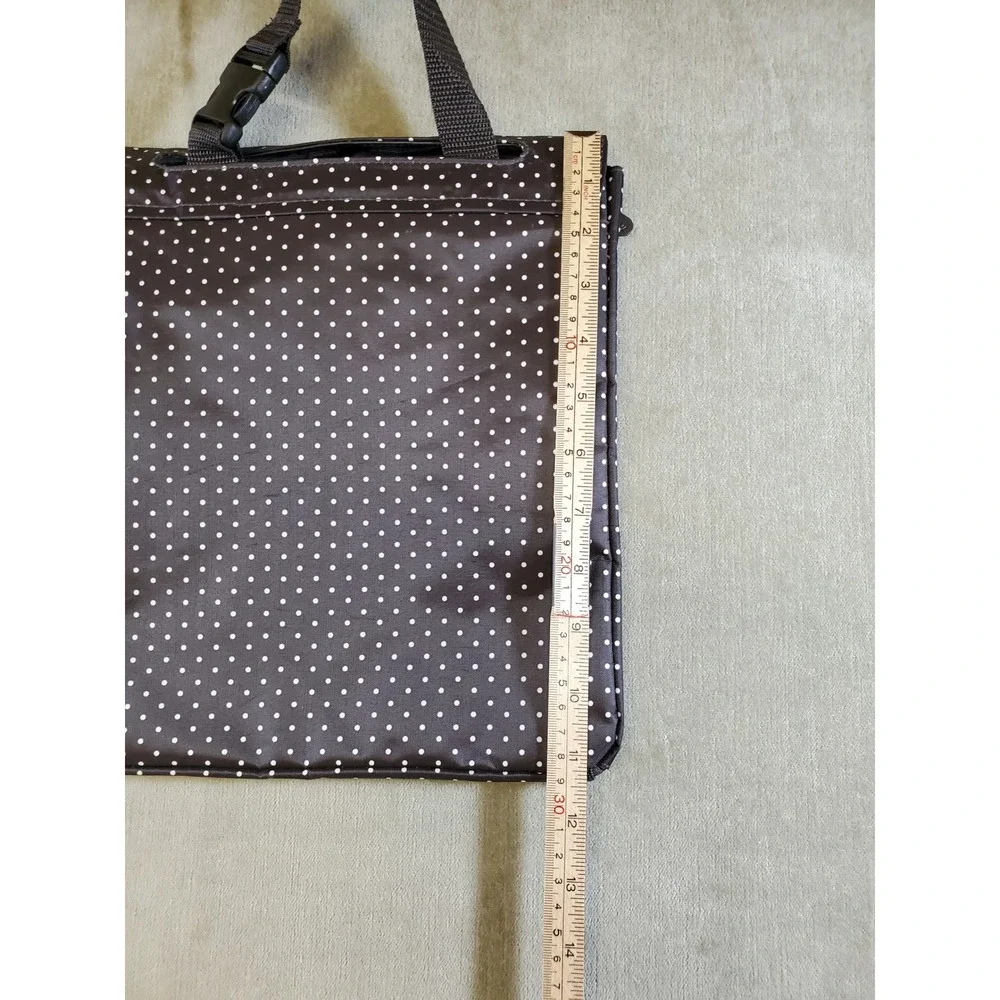 Thirty-One Hanging Traveler Case Black La-Di-Dot Teal Toiletry Bag Organizer